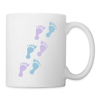 baby footprints - Mug blanc - blanc - Droite