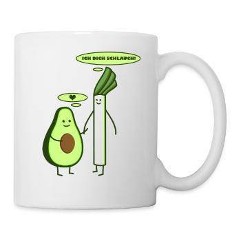 Lauch und Avocado - Tasse - Weiß - Rechts