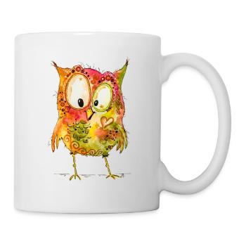 Lotti die Eule - Tasse - Weiß - Rechts