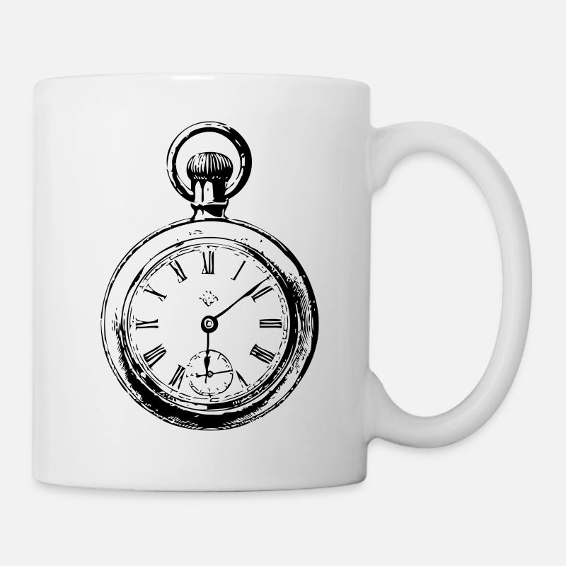 Montre a gousset vintage - Mug blanc - blanc