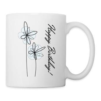 Happy Birthday - Tasse - Weiß - Rechts