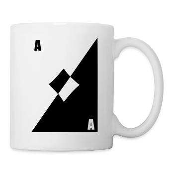 carte as carreau noir blanc - Mug blanc - blanc - Droite