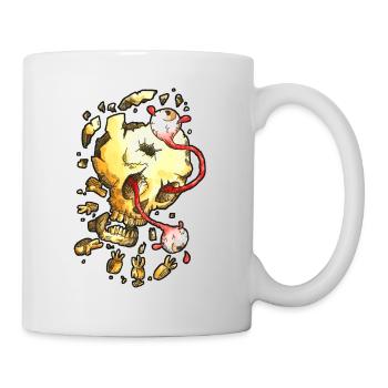 zerschmetterten Schädel - Tasse - Weiß - Rechts