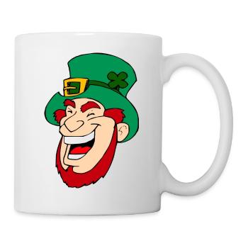 kleeblatt glueck shamrock luck four leaf clover35 - Tasse - Weiß - Rechts
