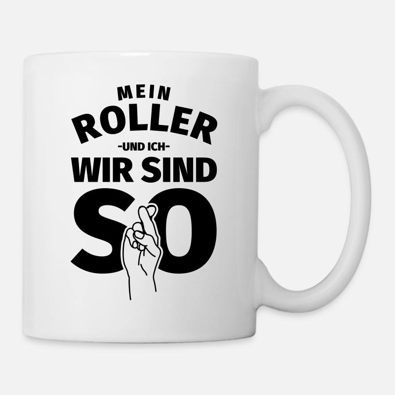 Rollerfahrer Geschenk - Tasse - Weiß
