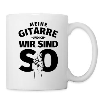 Gitarre Geschenk Gitarren - Tasse - Weiß - Rechts
