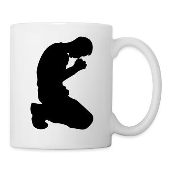 Prayer Silhouette - Tasse - Weiß - Rechts