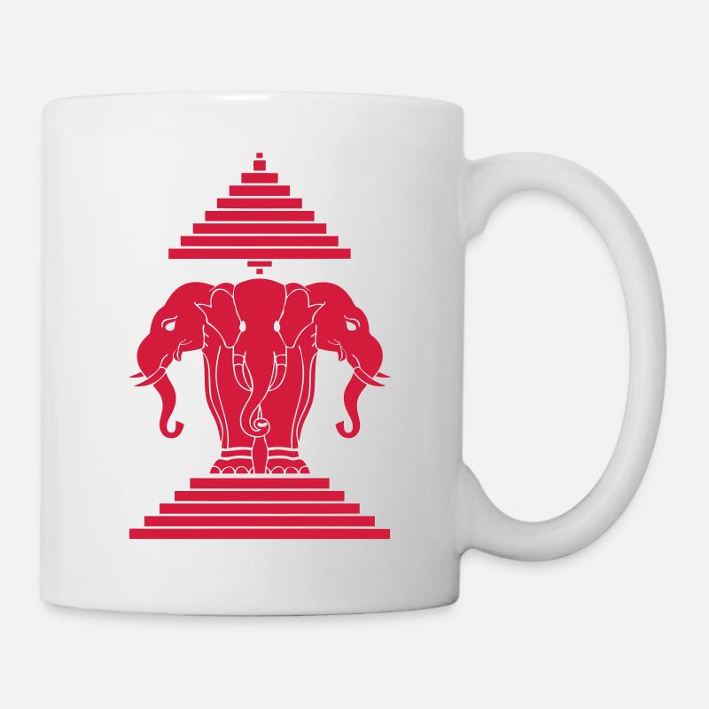 Erawan Lao / Drapeau Laos - Mug blanc - blanc