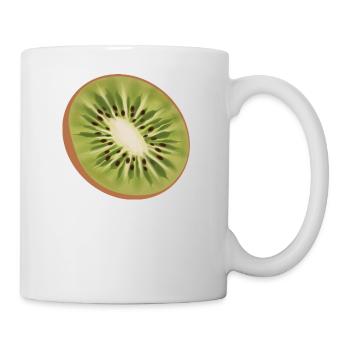 kiwi gesund obst geschenk - Tasse - Weiß - Rechts