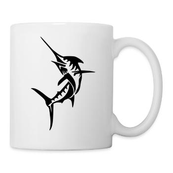 Marlin Schwertfisch Hochseeangeln Angeln Big Game - Tasse - Weiß - Rechts