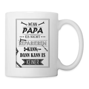 Papa repariert 1 - Tasse - Weiß - Rechts