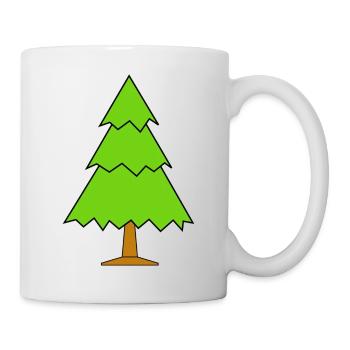 baum tree baumstamm wald forest woods190 - Tasse - Weiß - Rechts