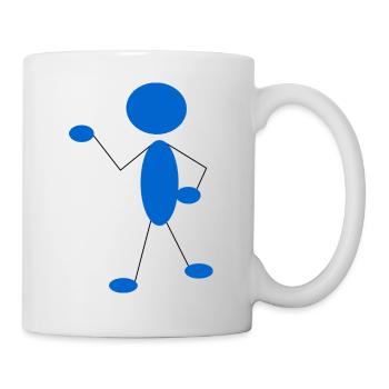 Strichmännchen - Tasse - Weiß - Rechts