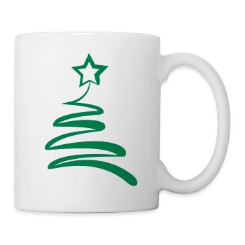 Weihnachtsbaum - Tasse - Weiß - Rechts