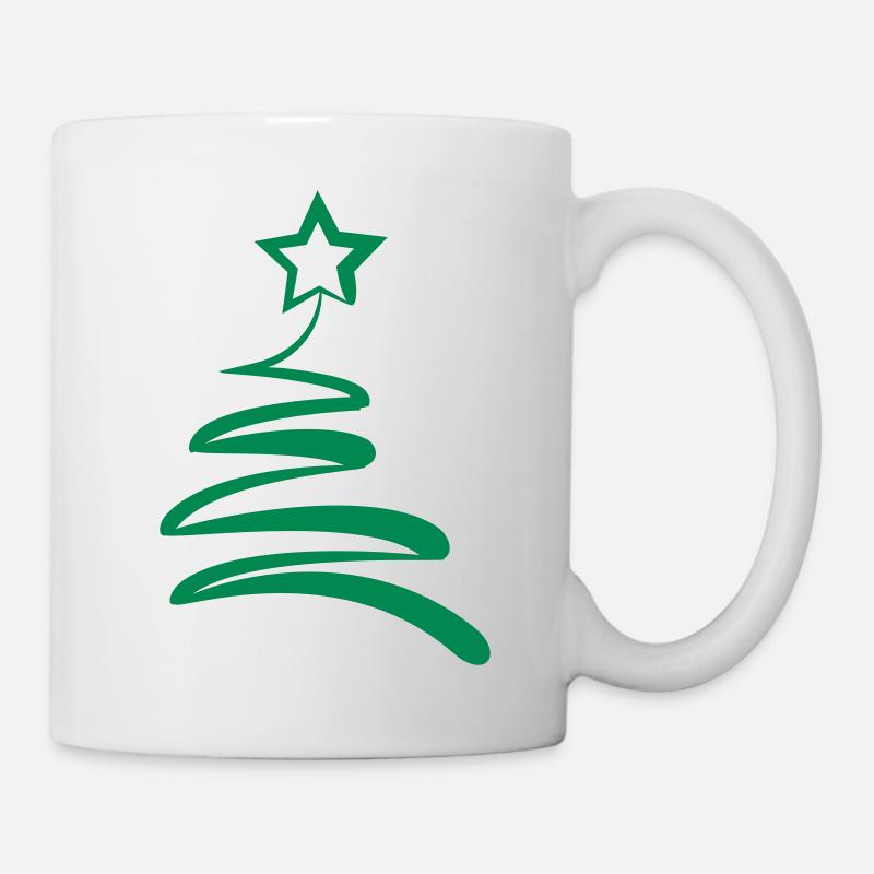 Weihnachtsbaum - Tasse - Weiß