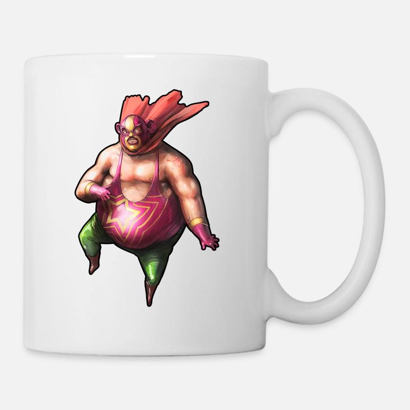 lutteur de sonnerie receveur catchen sport de lutte - Mug blanc - blanc
