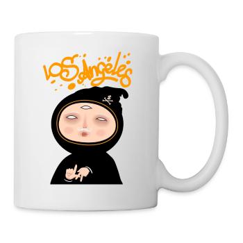 Los Angeles. Ninja mit drei Augen. - Tasse - Weiß - Rechts