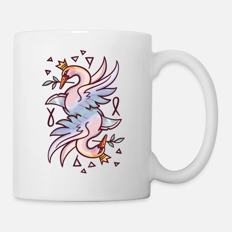 Swan queen as playing card motive - Mug - white