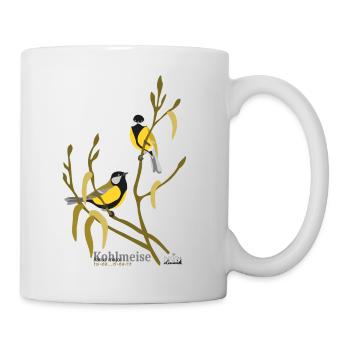 Kohlmeise - Tasse - Weiß - Rechts