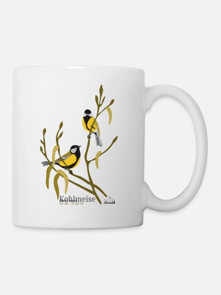 Kohlmeise - Tasse - Weiß
