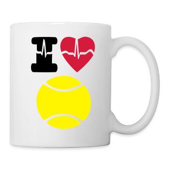 Ich Liebe Tennis - Tasse - Weiß - Rechts