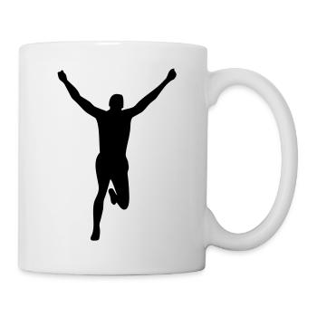 Marathon Läufer - Tasse - Weiß - Rechts