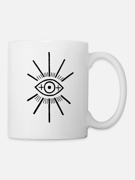 Das große Auge - Tasse - Weiß