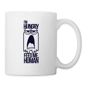Je suis me nourrir faim humaine - Mug blanc - blanc - Droite