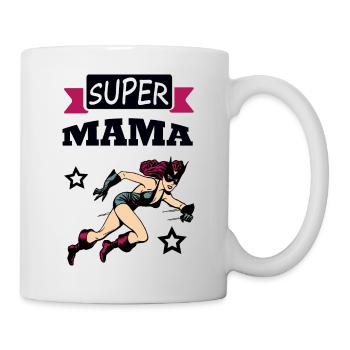 Super Mama - Tasse - Weiß - Rechts
