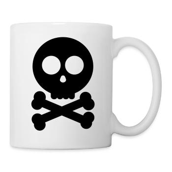 skull_face_f1 - Mug blanc - blanc - Droite