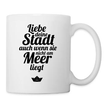 Aimez votre mer de la ville - Mug blanc - blanc - Droite