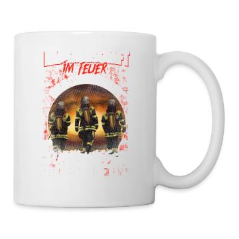 Feuerwehr Kameradschaft Feuer Wasser Geschenk - Tasse - Weiß - Rechts
