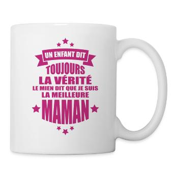 je suis la meilleure maman - Mug blanc - blanc - Droite