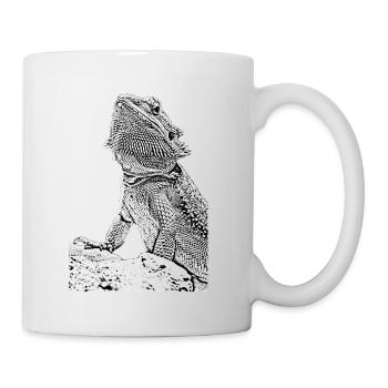 Bartagamen die Echse - Tasse - Weiß - Rechts