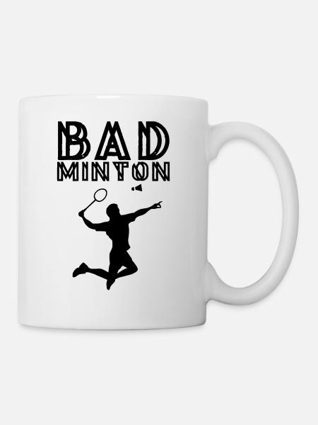 badminton - Mug blanc - blanc