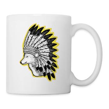 Wolf - Tasse - Weiß - Rechts