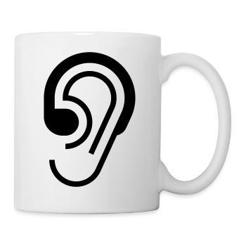 Hörgerät - Tasse - Weiß - Rechts