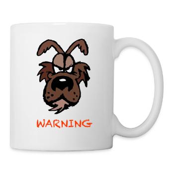 Warning dog - Mug blanc - blanc - Droite