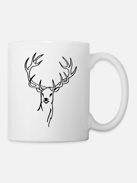 Hirsche - Tasse - Weiß