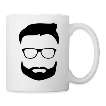 Beard glasses - Mug blanc - blanc - Droite