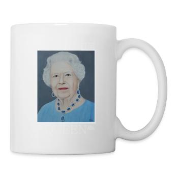 Königin von England Elisabeth - Geschenkidee - Tasse - Weiß - Rechts
