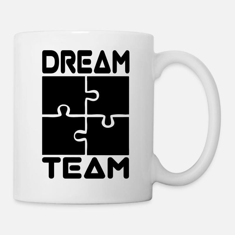 Dream Team Shirt - Travail d'équipe - Mug blanc - blanc