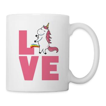 Love Einhorn - Tasse - Weiß - Rechts