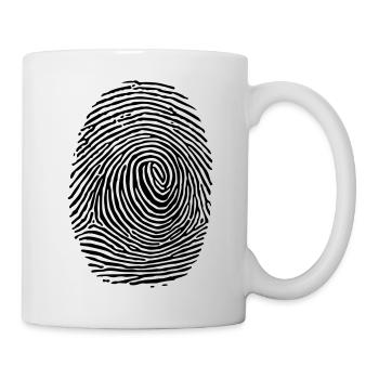 finger abdruck - Tasse - Weiß - Rechts