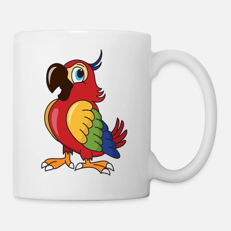 Oiseaux oiseaux perroquet - Mug blanc - blanc