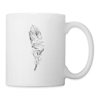 Black and White Feather - Mug - white - Right