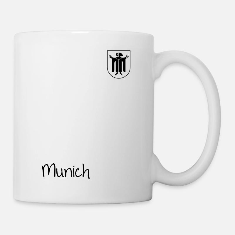 München - Munich und Wappen mit Münchner Kindl - Tasse - Weiß