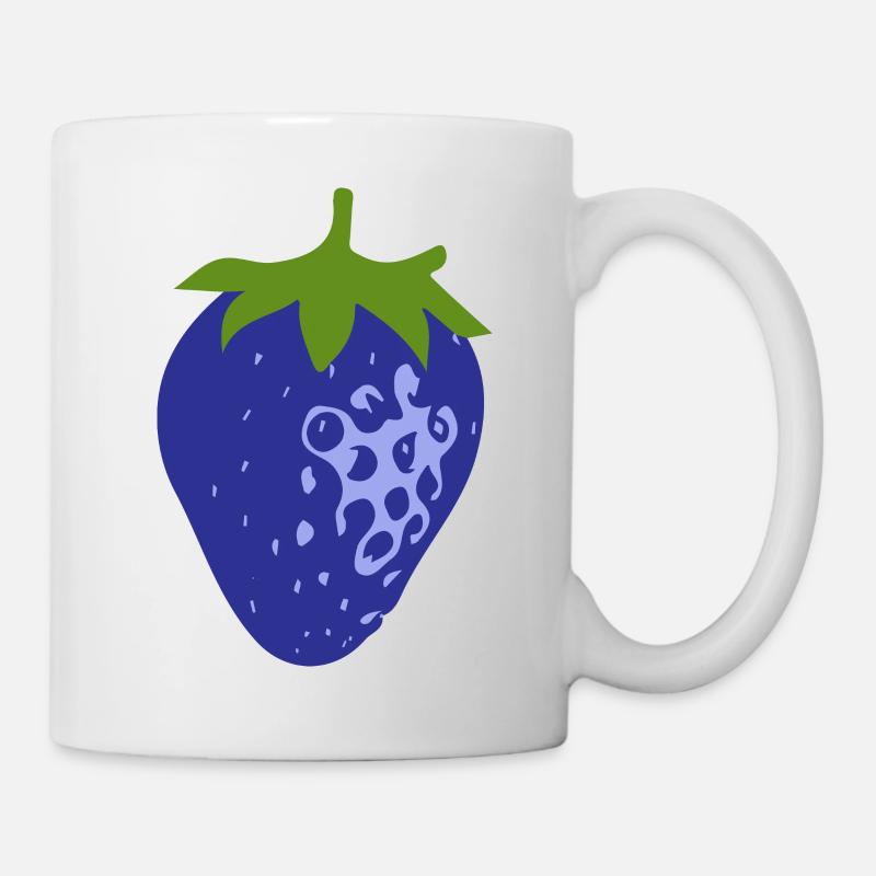 Blaue Erdbeere - Tasse - Weiß