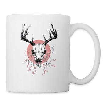 deer skull (pink) - Mug - white - Right