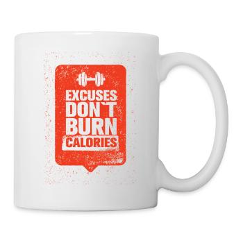 Les excuses ne brûlent pas de calories - Mug blanc - blanc - Droite